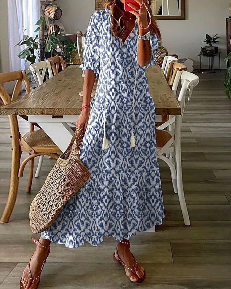 Rhea | Women's Tiered Boho A-Line Summer Dress