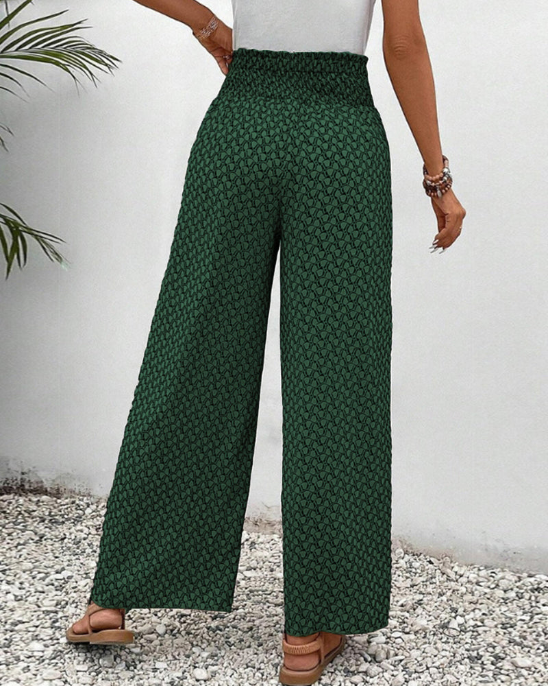 Maya | Women's Boho Printed High-Rise Trousers