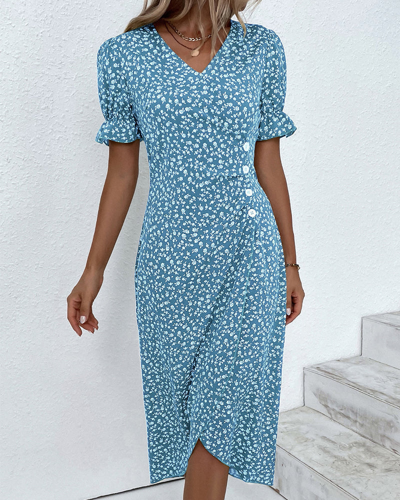 Liora | Women's Floral Loose Fit Midi Dress