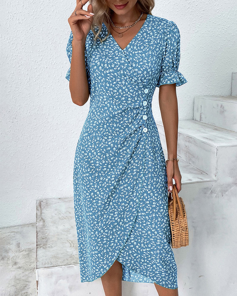 Liora | Women's Floral Loose Fit Midi Dress