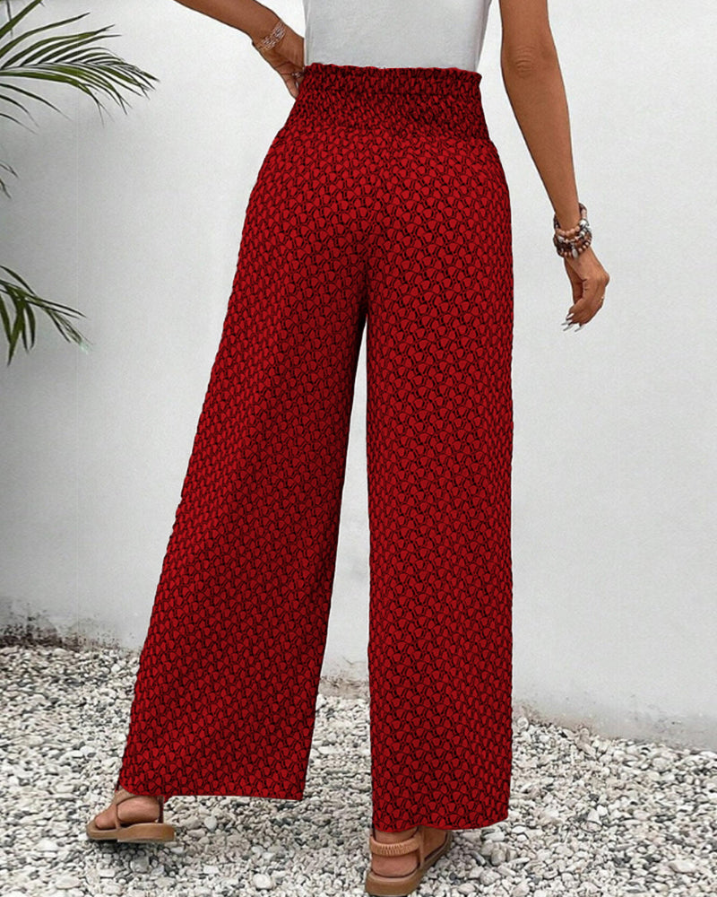 Maya | Women's Boho Printed High-Rise Trousers