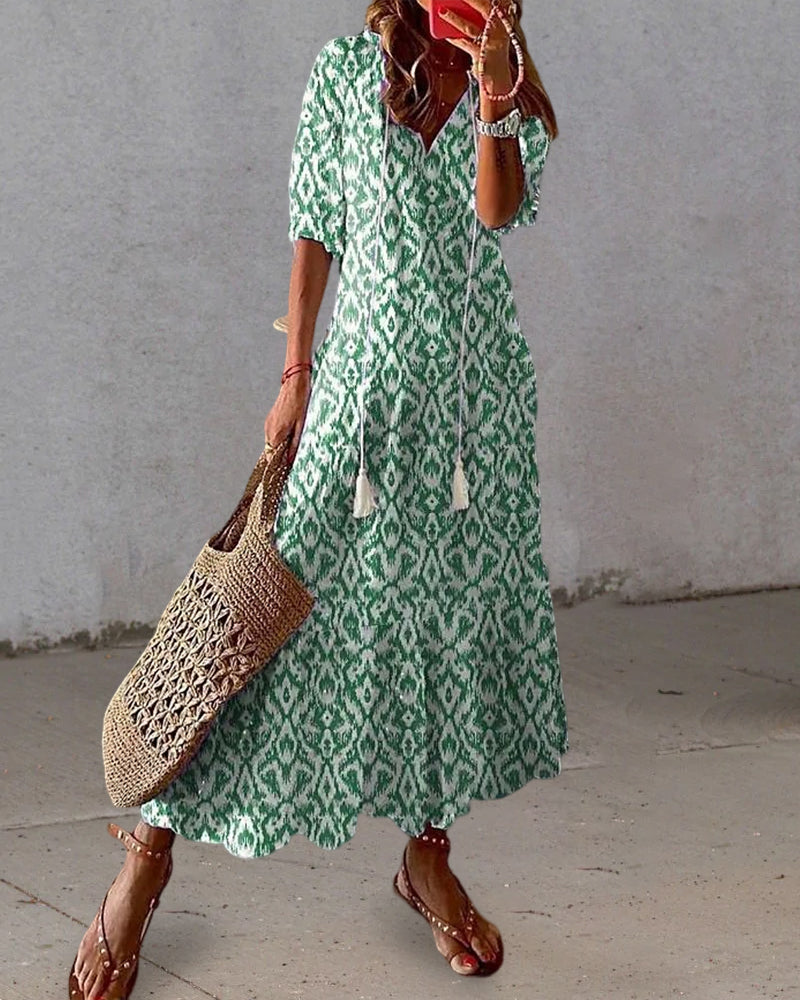 Rhea | Women's Tiered Boho A-Line Summer Dress