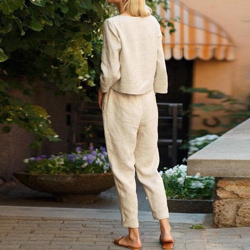 Sorelle | Women's Minimal Monochrome Two-Piece Outfit