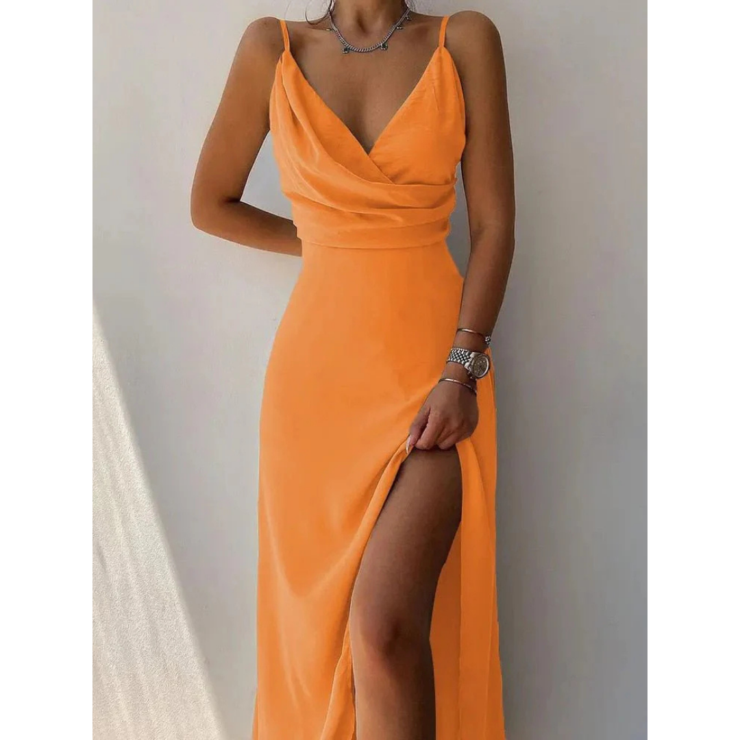 Isla | Women's Floral V-Neck Strap Maxi Dress