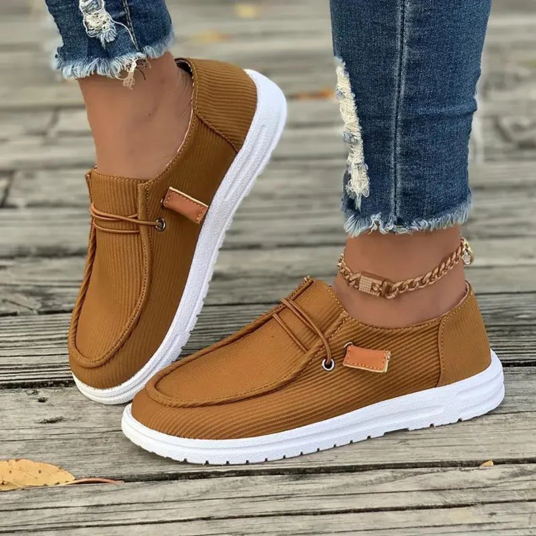 Nina | Women's Corduroy Slip-On Everyday Sneakers
