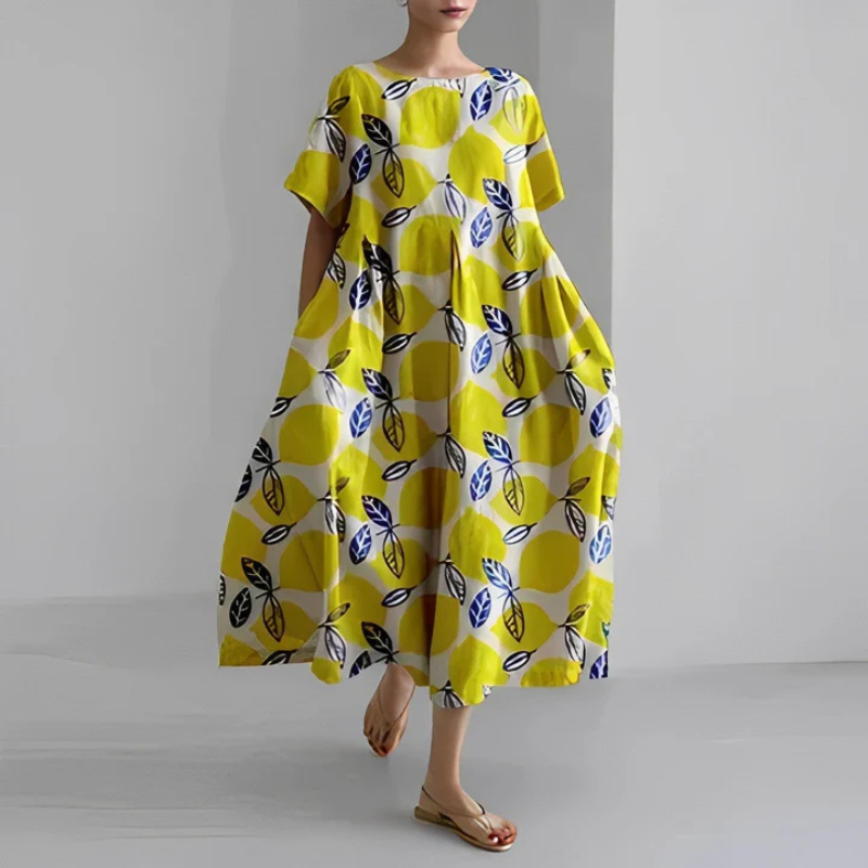 Mirelle | Women's Loose Fit Floral Boho Midi Dress