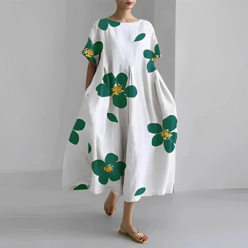 Mirelle | Women's Loose Fit Floral Boho Midi Dress