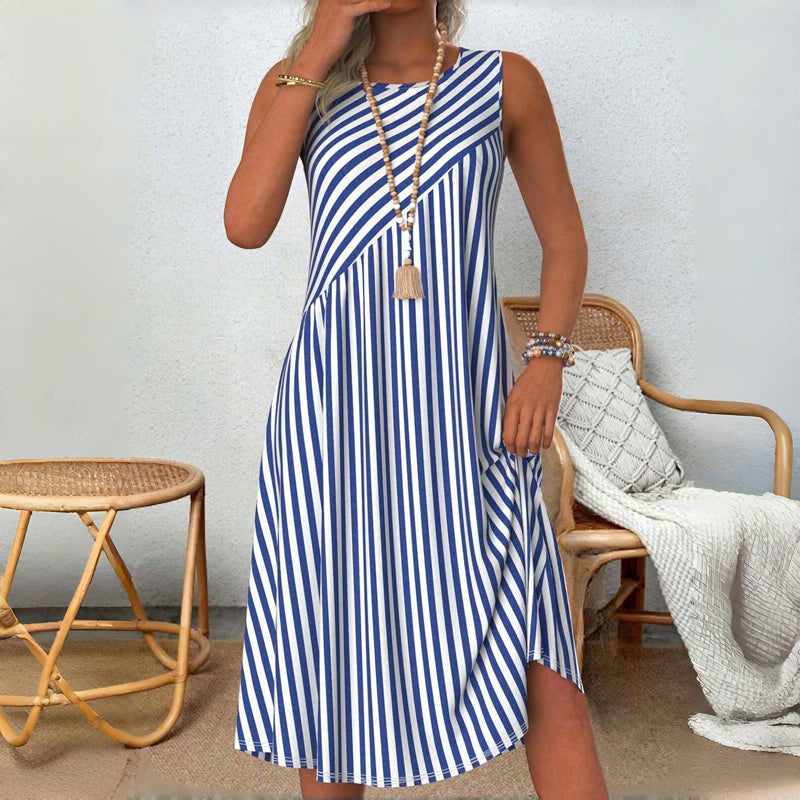 Selena | Women's Sleeveless Striped Summer Dress