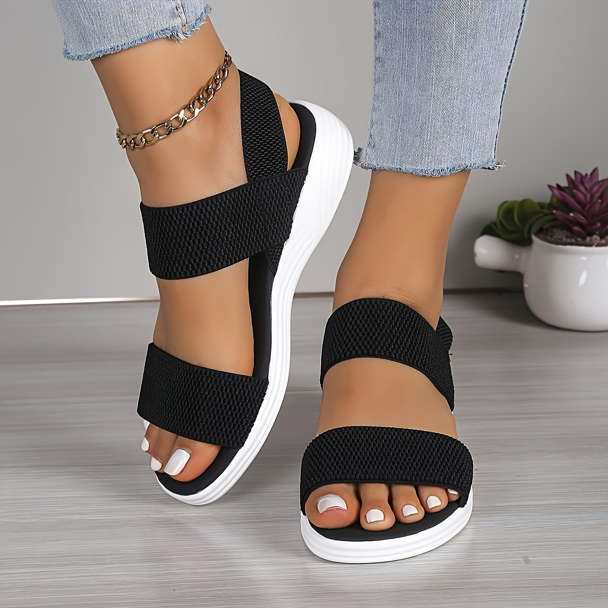 Ayla | Women's Adjustable Strap Orthopedic Flat Sandals