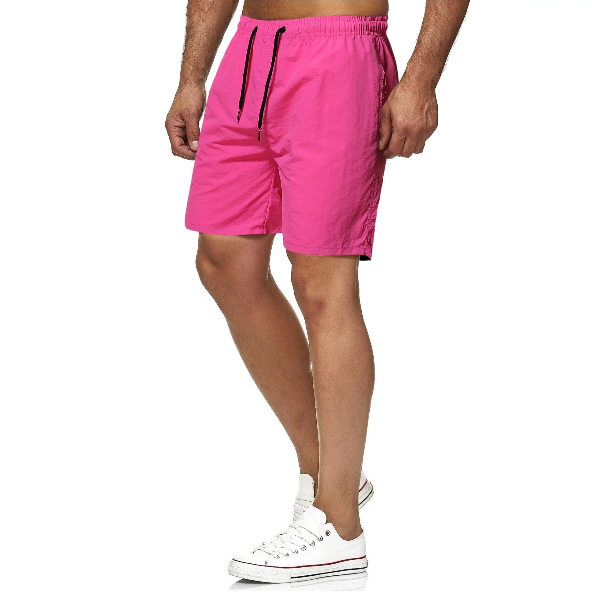 Leo | Men's Solid Colour Drawstring Beach Swim Shorts