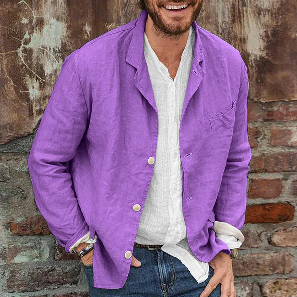 Luca | Men's Lightweight Linen Button-Up Blazer