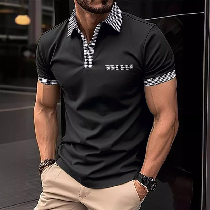 Zane | Men's Check Detail Sport Polo Shirt