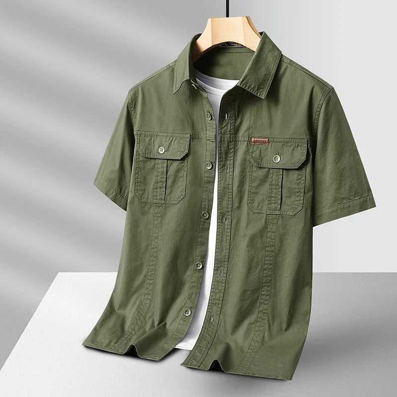 Ethan | Men's Utility Style Button-Front Cargo Shirt