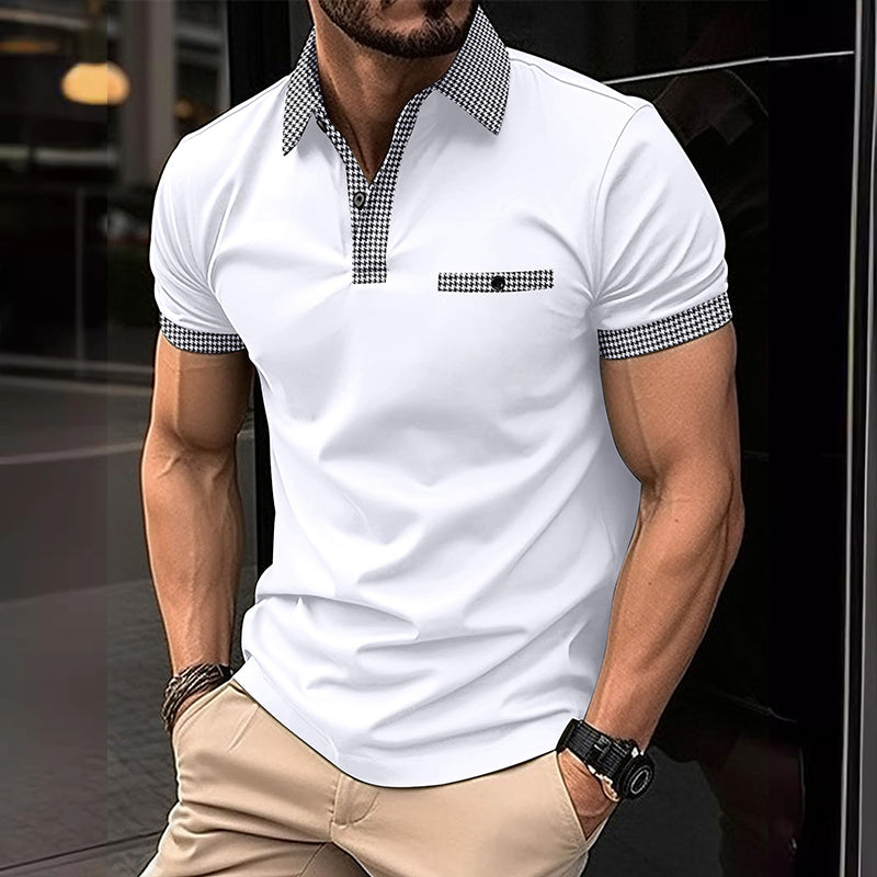 Zane | Men's Check Detail Sport Polo Shirt
