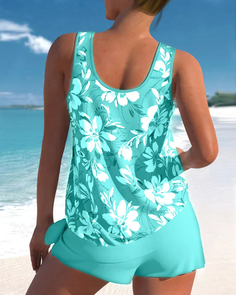 Sadie | Women's Floral Sleeveless Tankini Swim Set