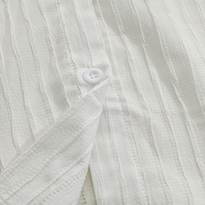 Zayn | Men's Slim Fit Ribbed Linen Casual Shirt