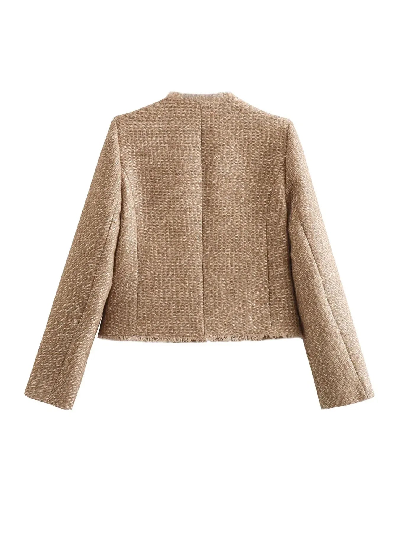 Odette | Women's Fringed Tweed Jacket