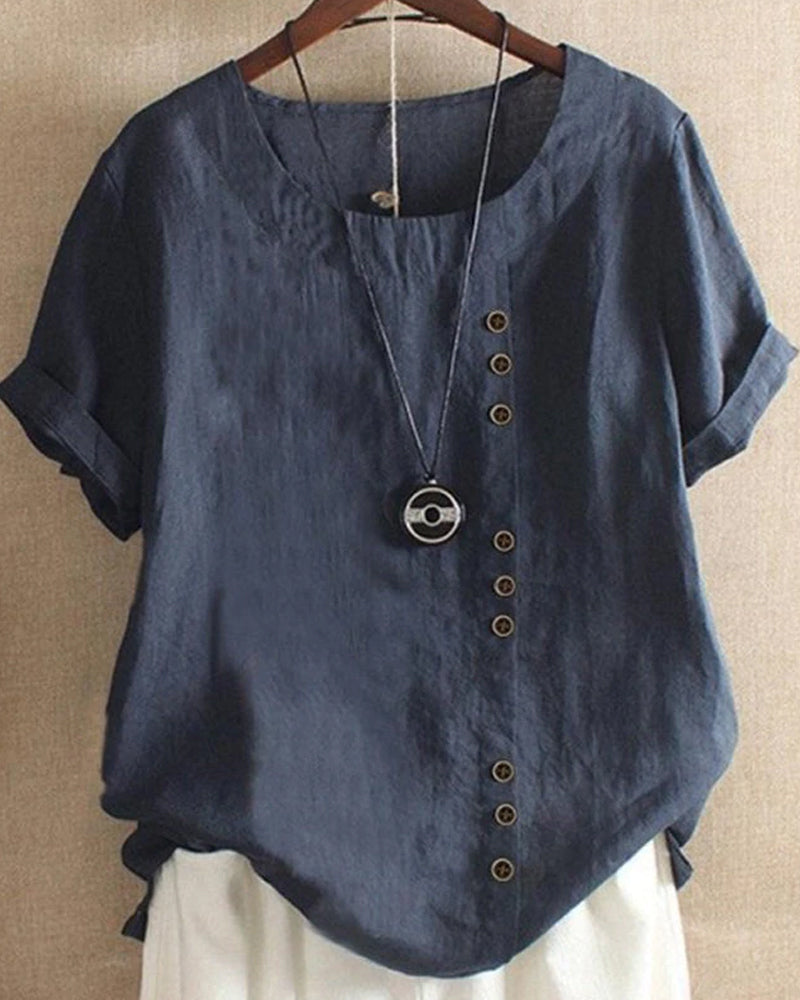 Nola | Women's Relaxed Fit Linen Tunic Blouse