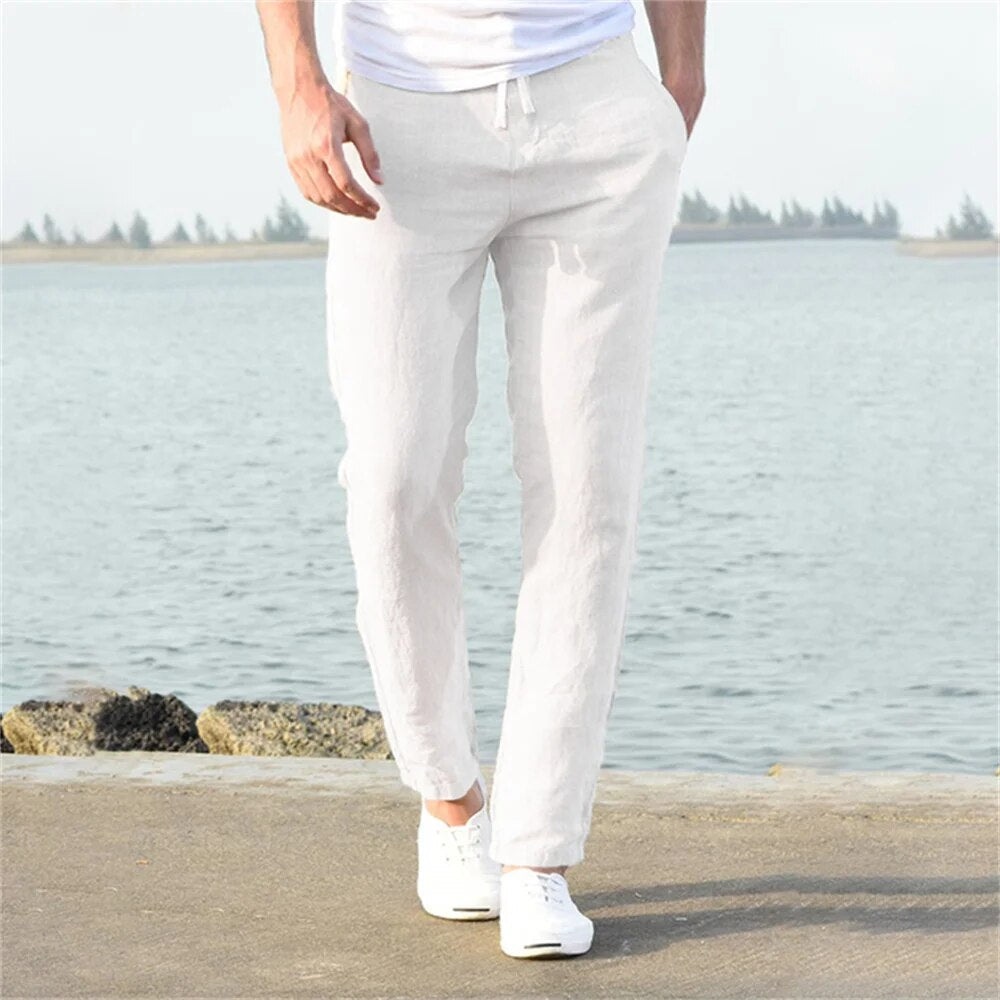 Orion | Men's Linen Drawstring Casual Pants