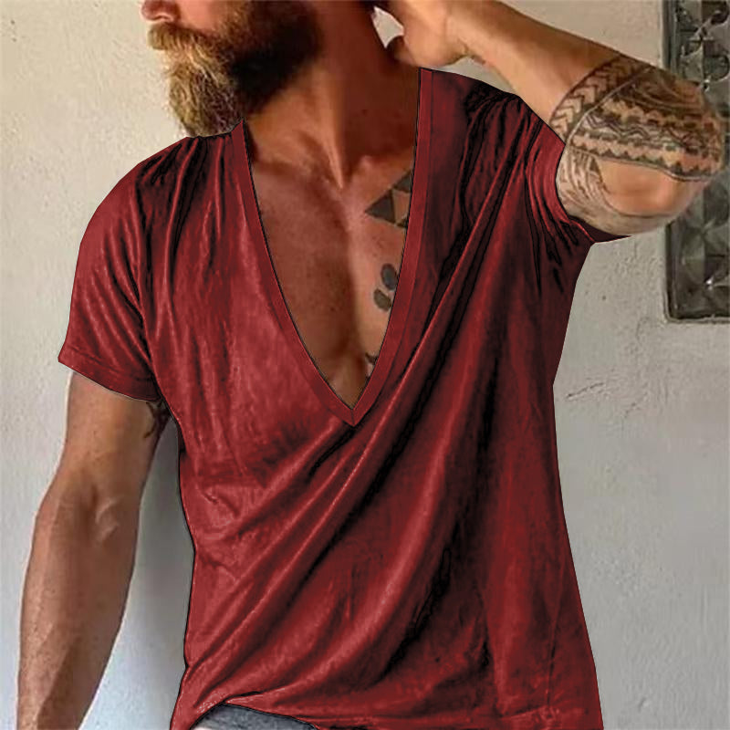 Caden | Men's Deep V-Neck Casual Tee