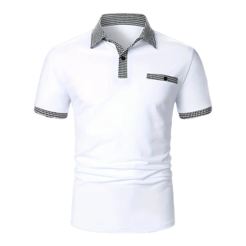 Zane | Men's Check Detail Sport Polo Shirt