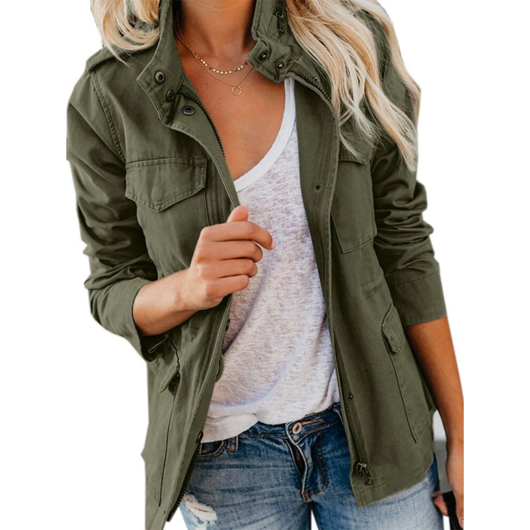 Zaria | Women's Utility Style Zip Front Jacket