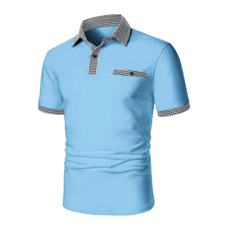 Zane | Men's Check Detail Sport Polo Shirt