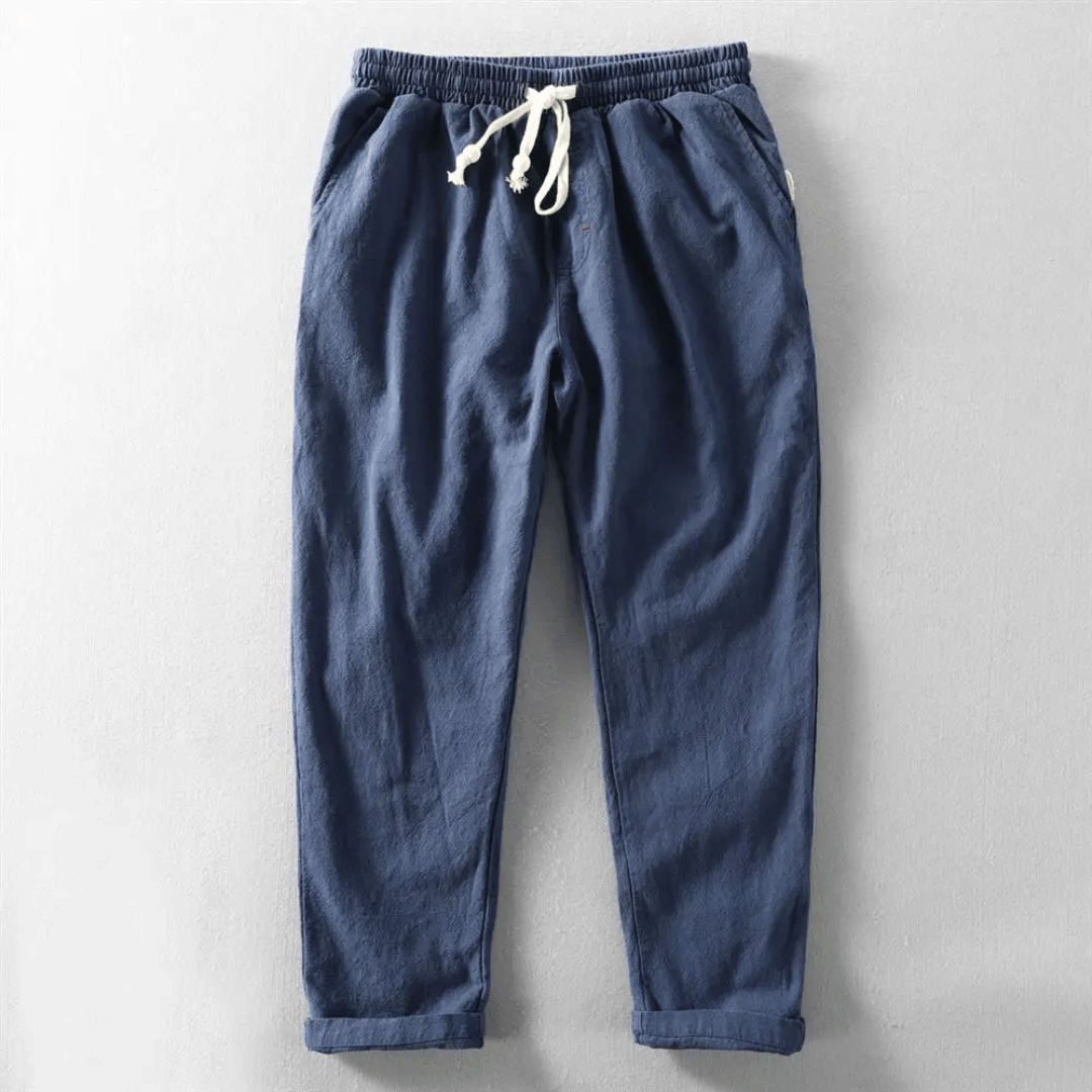 Ethan | Men's Casual Linen Drawstring Waist Trousers