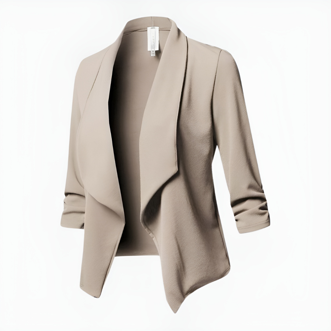 Camila | Women's Draped Shawl Collar Open Blazer