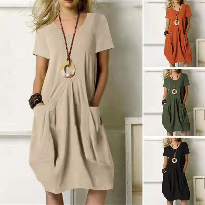 Alora | Women's Relaxed Summer Swing Dress With Pockets