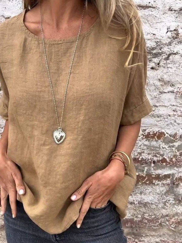 Maya | Women's Relaxed Fit Crew Neck Casual Blouse