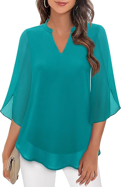 Selene | Women's Chiffon Bell Sleeve Elegant Blouse