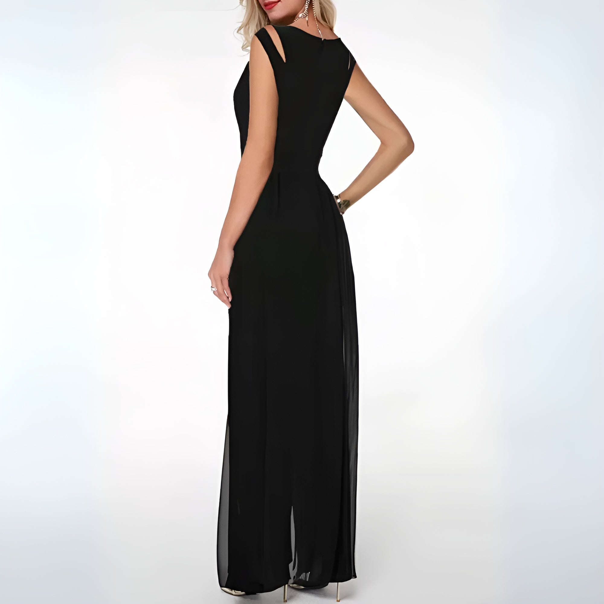 Zelia | Women's Sheer Overlay Wide-Leg Outfit