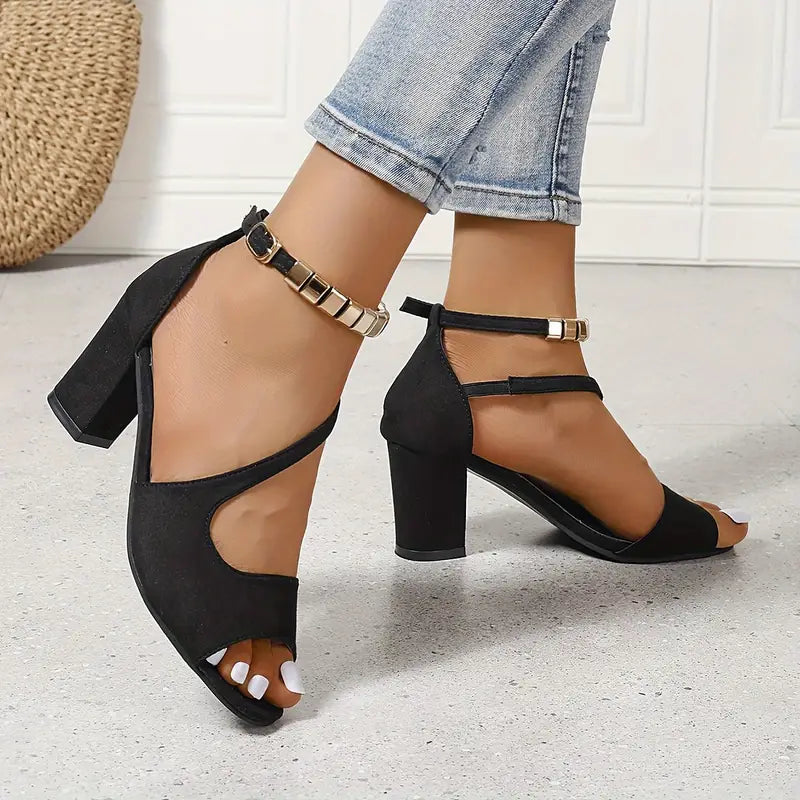 Ruby | Women's Block Heel Ankle Strap Sandals