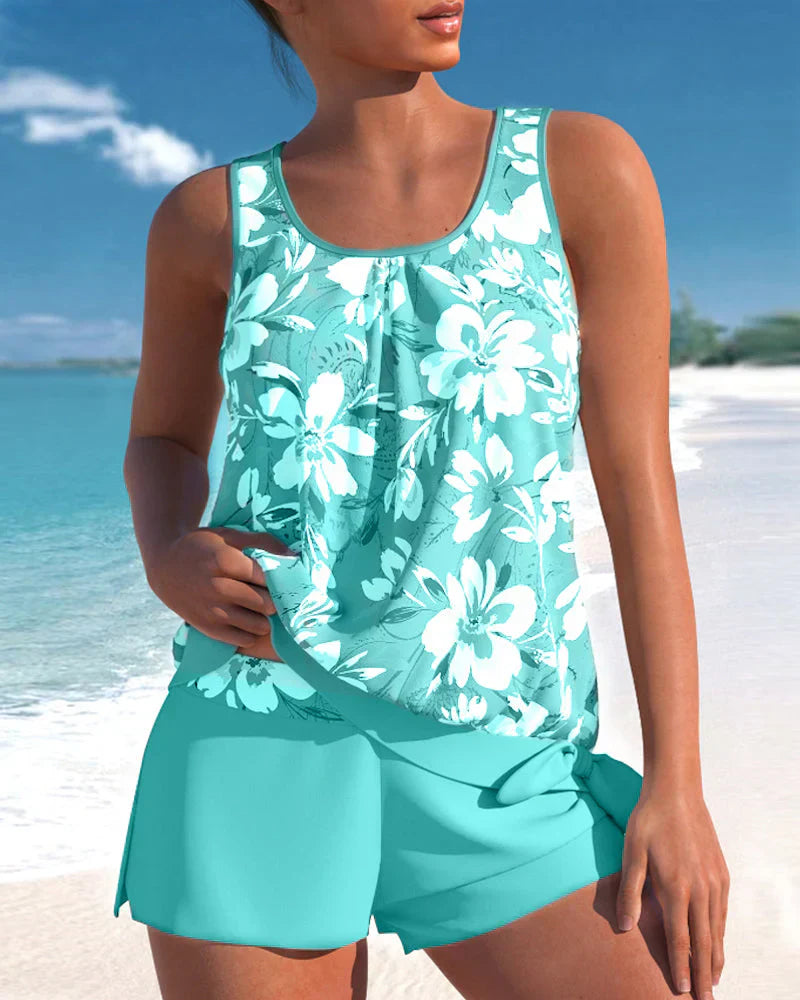 Daisy | Women's Floral Sleeveless Tankini Swim Set