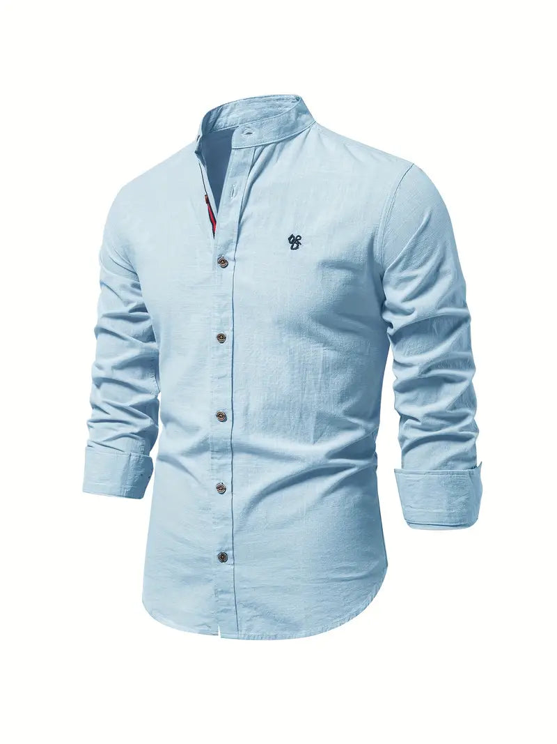Marcus | Men's Modern Mandarin Collar Button Shirt