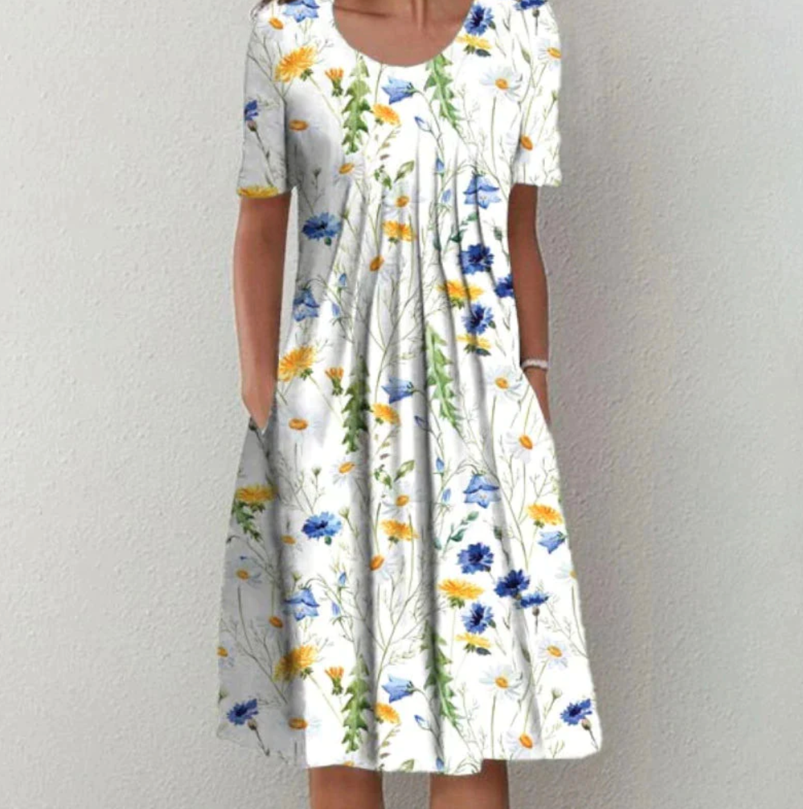 Mirelle | Women's Pleated Summer A-Line Dress