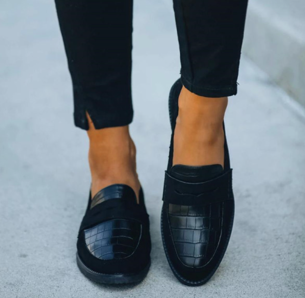 Blair | Women's Croc Texture Slip-On Orthopedic Loafers