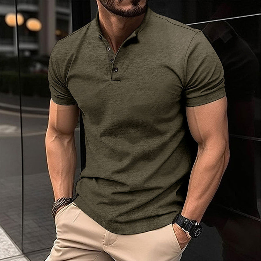 Owen | Men's Slim-Fit Henley Polo Shirt