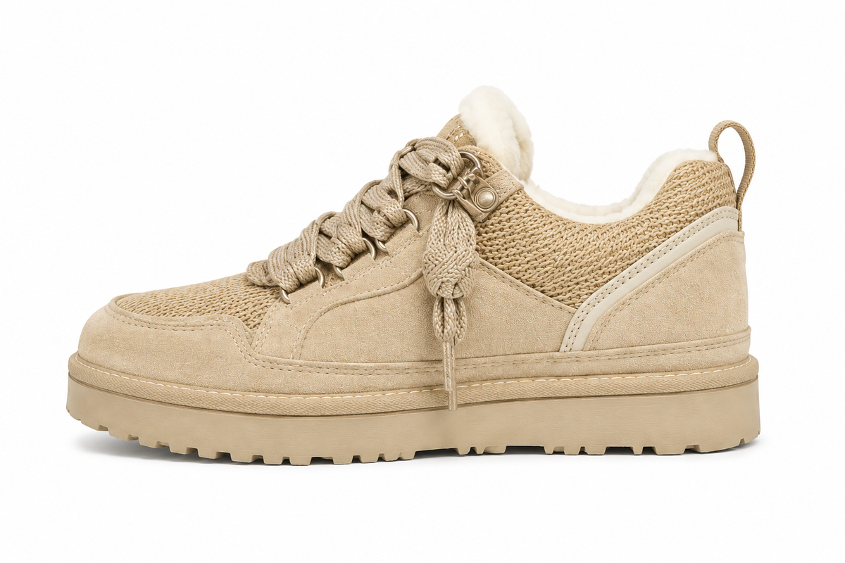 Sienna | Women's Fleece-Lined Suede Lace-Up Platform Sneakers
