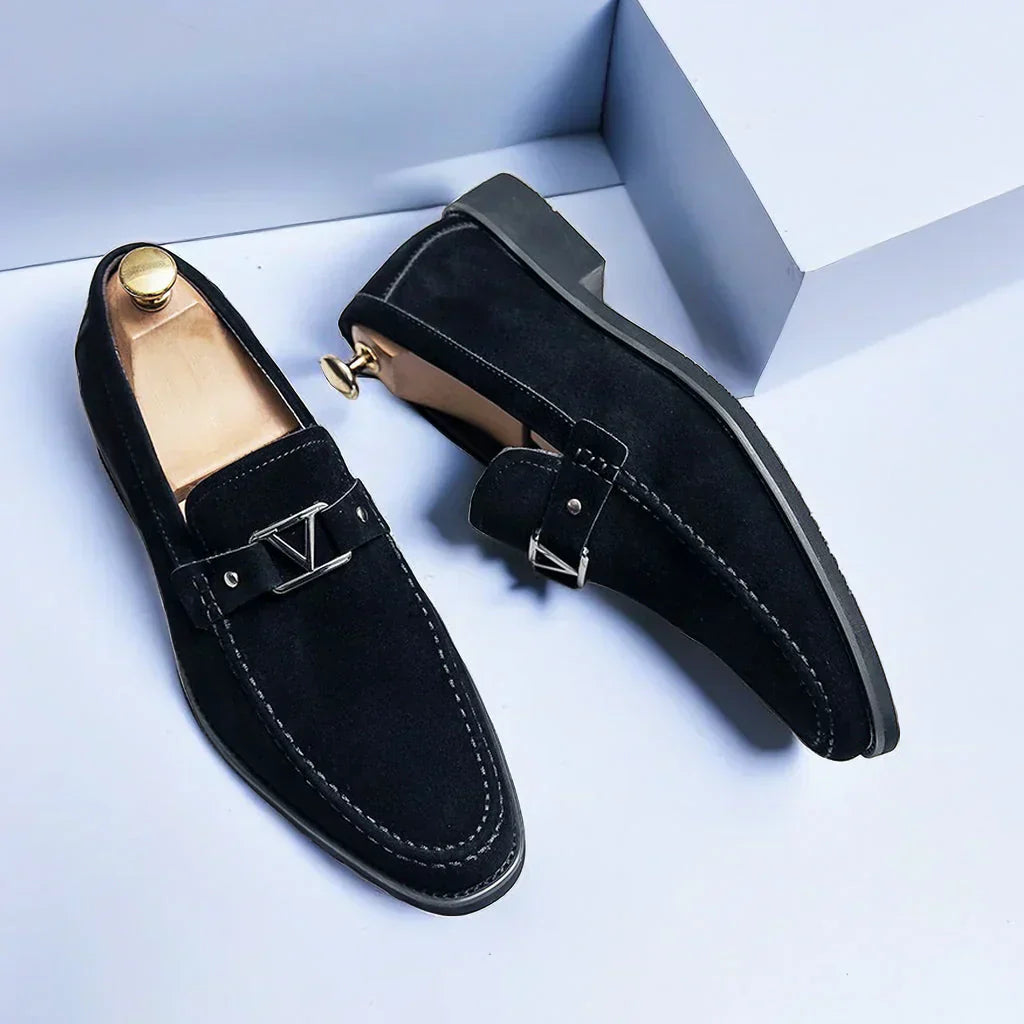 Victor | Men's Orthopedic Buckle Detail Slip-On Loafers