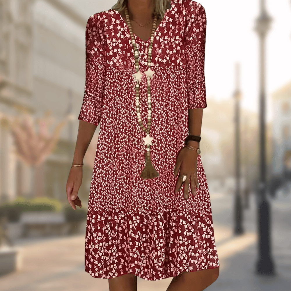 Sorelle | Women's Tiered Floral Flowy Summer Dress
