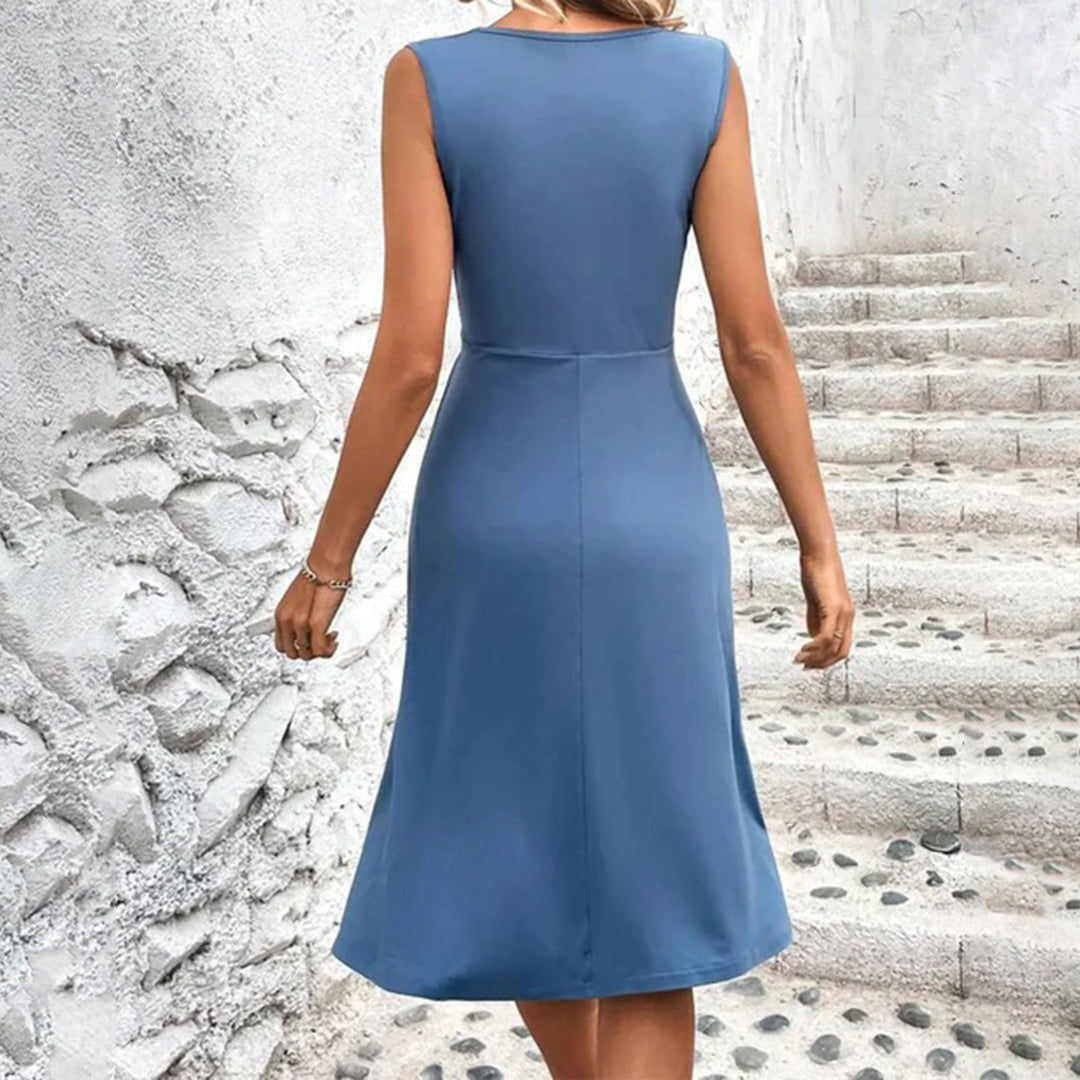 Elisea | Women's Sleeveless Ruched Dress