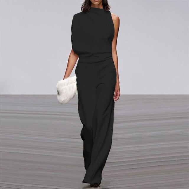 Sable | Women's One Shoulder Wide-Leg Outfit