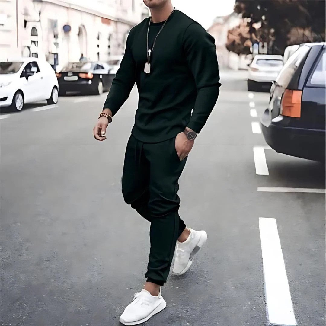 Kieran | Men's Slim Fit Zip Front Tracksuit Set