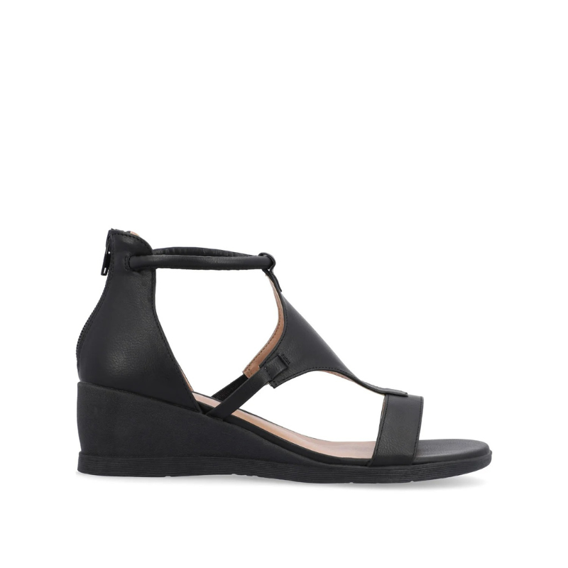 Elara | Women's T-Strap Platform Wedge Sandals