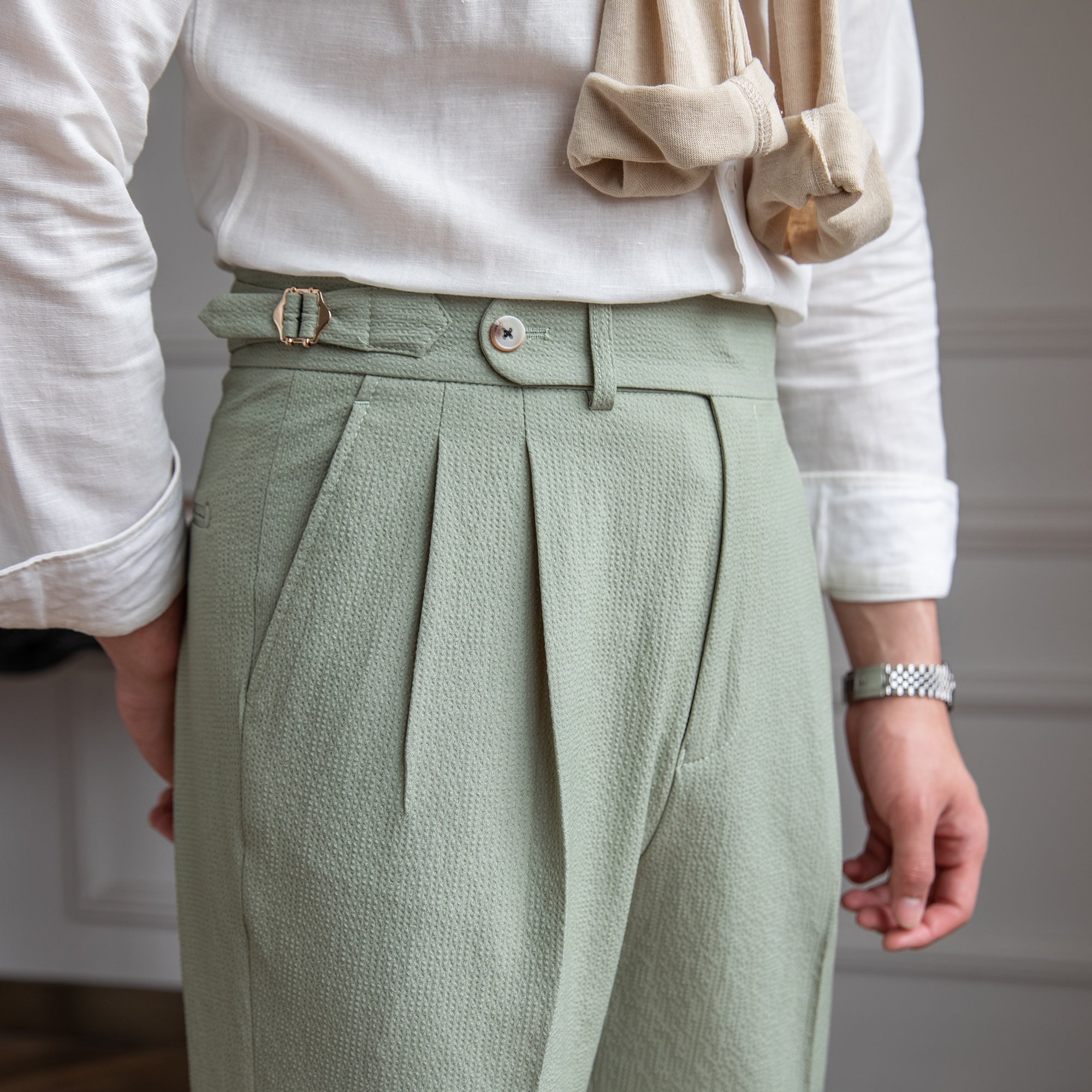Hector | Men's Pleated High Rise Tailored Pants