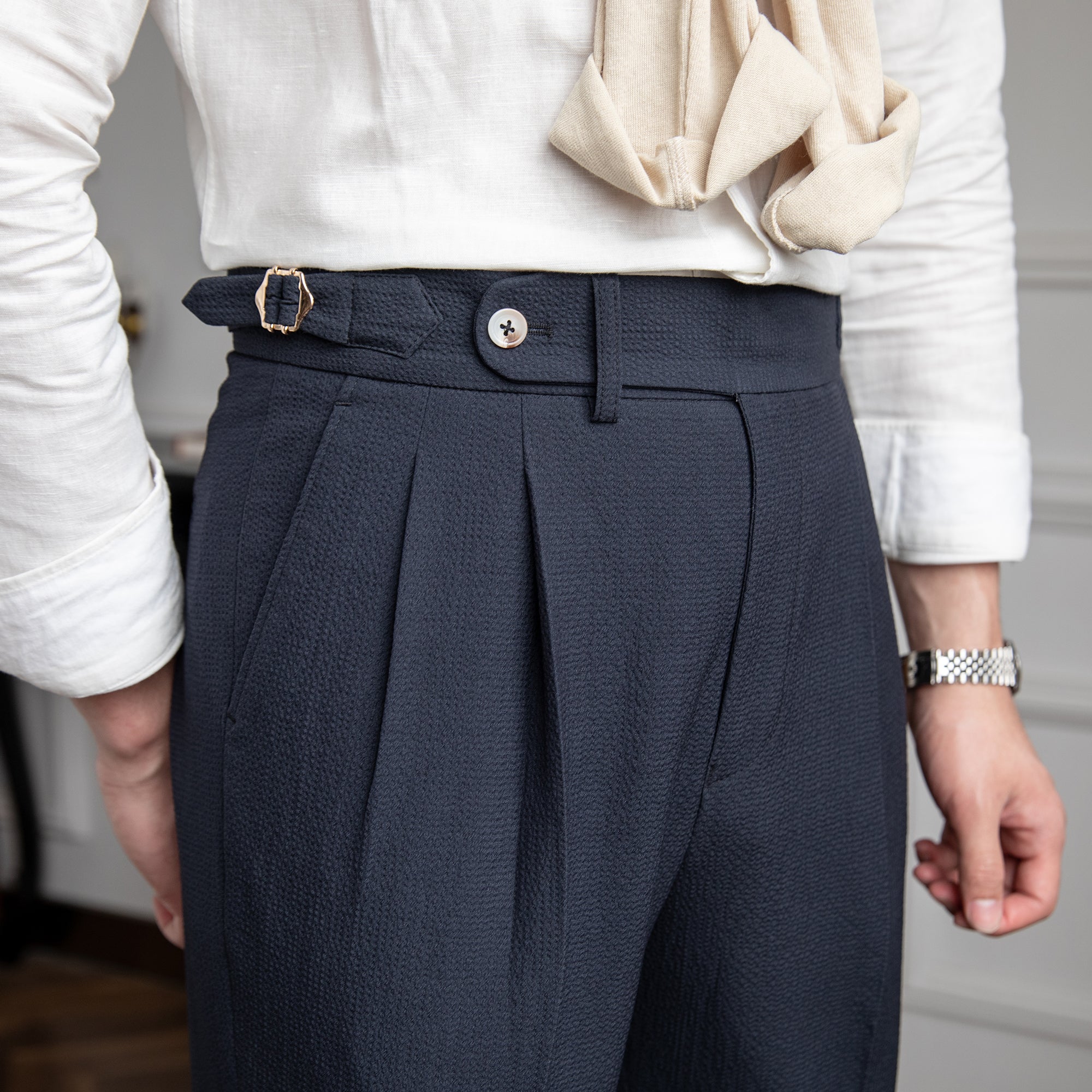 Hector | Men's Pleated High Rise Tailored Pants