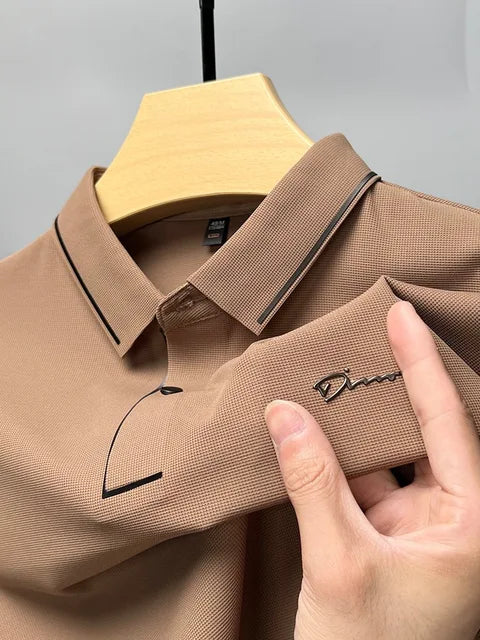 Felix | Men's Classic Textured Polo Shirt With Refined Collar