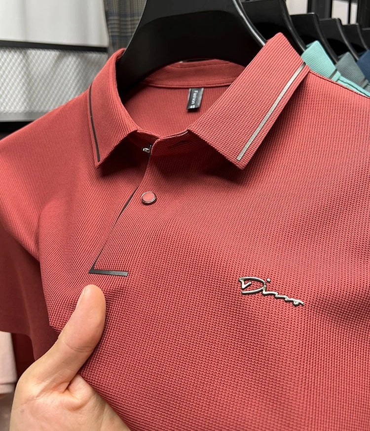 Felix | Men's Classic Textured Polo Shirt With Refined Collar